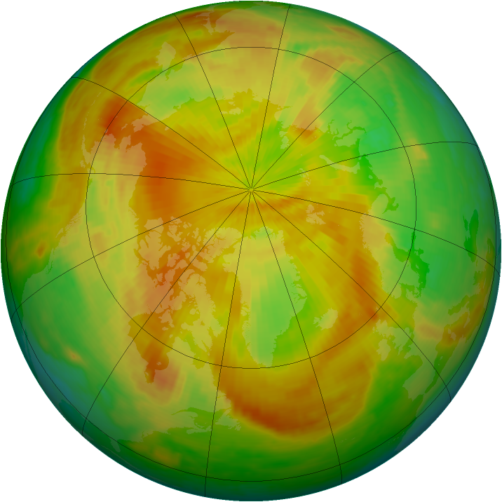 Arctic ozone map for 19 April 2000